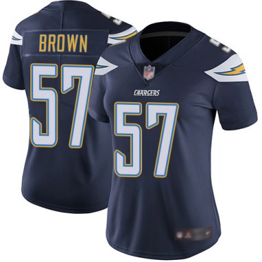 Los Angeles Chargers NFL Football Jatavis Brown Navy Blue Jersey Women Limited 57 Home Vapor Untouchable